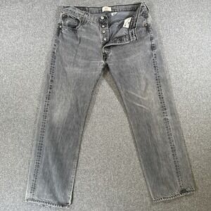 Vintage Levi's 501 Button Fly Jeans Gray Denim Men's 36x32 Made in Mexico